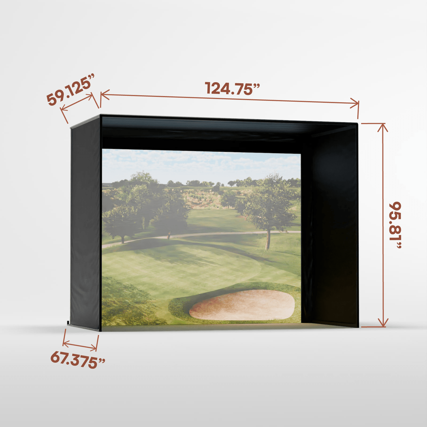 On Display Carl’s Place DIY Golf Simulator Enclosure Kit with Impact Screen - ALLBGT