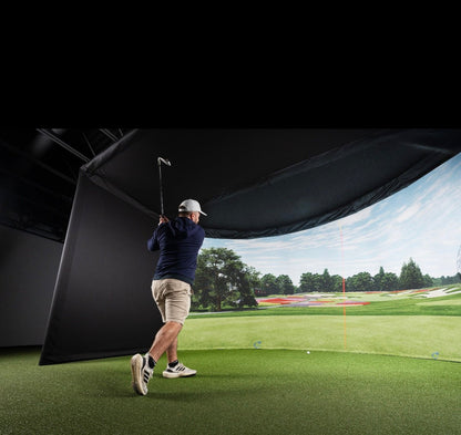 Carl’s Place Curved Golf Simulator Enclosure Kit with Impact Screen - ALLBGT