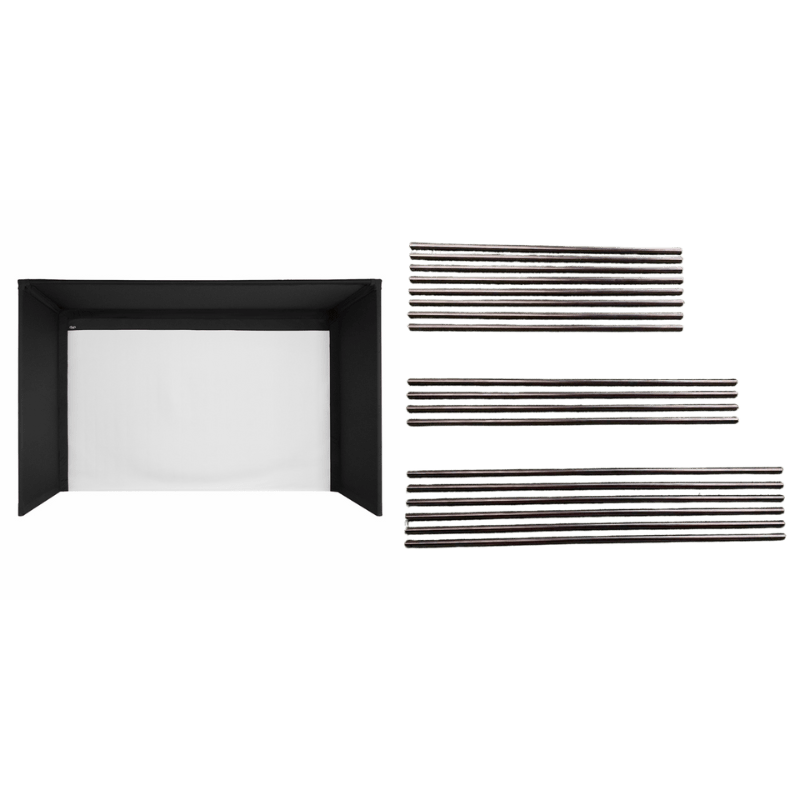 L-Shaped steel corner connectors used for assembling the Carl's Place Pro Enclosure Golf Framing Kit - ALLBGT