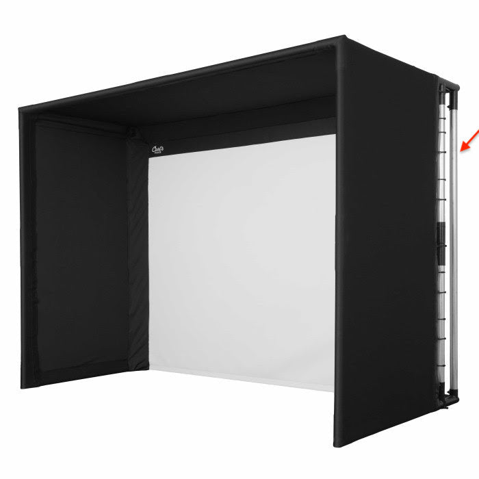 Carl's Place Black DIY golf simulator enclosure with premium impact screen - ALLBGT