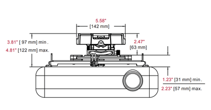 Carl’s Place Flush - Projector Ceiling Mount - Low Profile, Universal Fit - ALLBGT