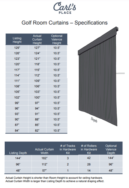 Carl's Place Golf Room Curtain | ALLBGT - ALLBGT
