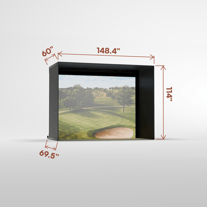 Detail shot of Carl’s Place Pro 5’ Premium Golf Simulator Enclosure Kit with Impact Screen - ALLBGT