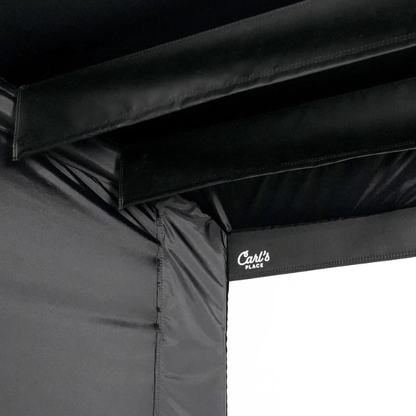 Top view of Carl’s Place Pro Golf Simulator Enclosure Kit With High - Contrast Gray Impact Screen - ALLBGT