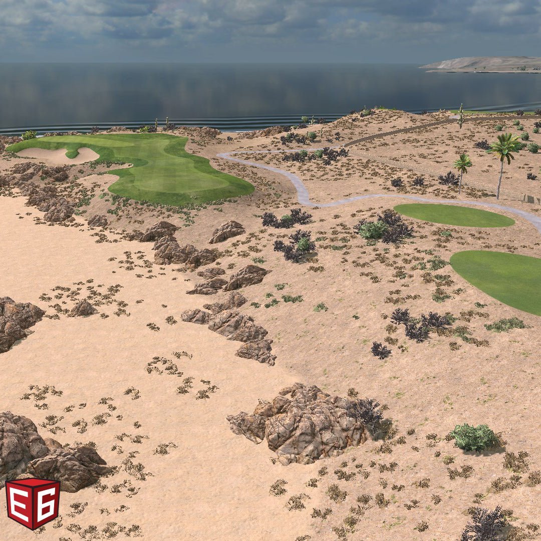 E6 CONNECT Home virtual desert golf course with realistic terrain and fairway detail - ALLBGT