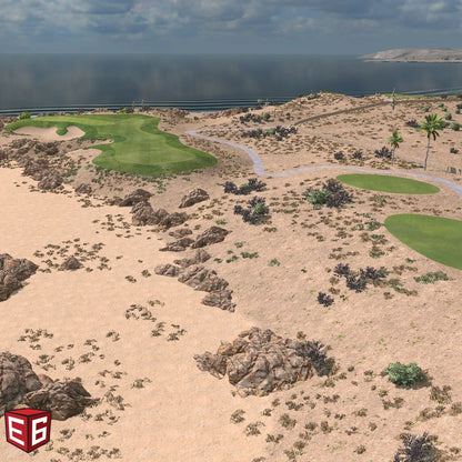 E6 CONNECT Home virtual desert golf course with realistic terrain and fairway detail - ALLBGT