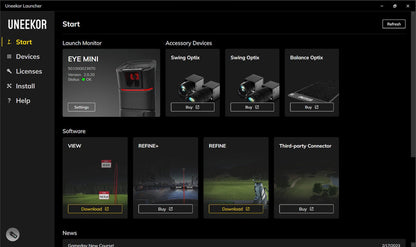 Virtual golf driving range simulation with ball flight metrics, launch data, and shot analysis tools - ALLBGT