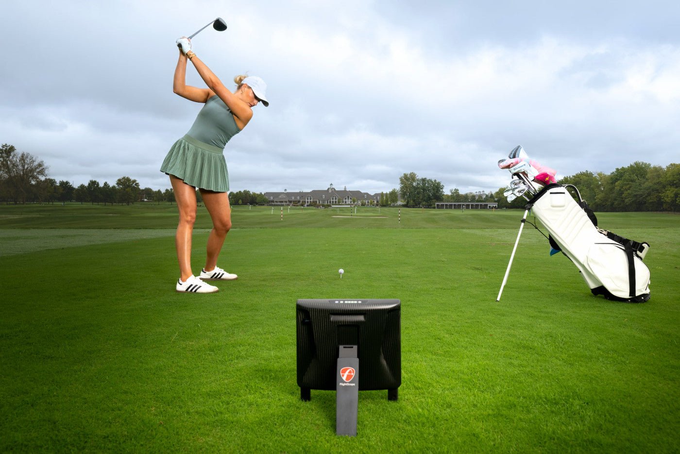 Professional Flightscope X3C launch monitor for club fitting and golf instruction