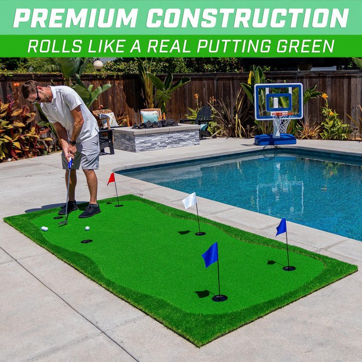 GoSports 12 ft x 5 ft Golf Putting Green Indoor - Outdoor - ALLBGT