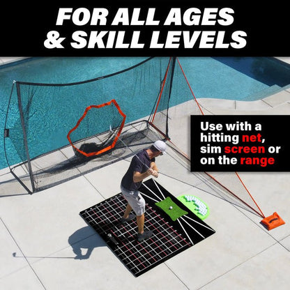 GoSports 5 x 5 Stance Golf Hitting Mat with Grid Lines - ALLBGT