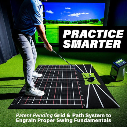 GoSports 5 x 5 Stance Golf Hitting Mat with Grid Lines - ALLBGT