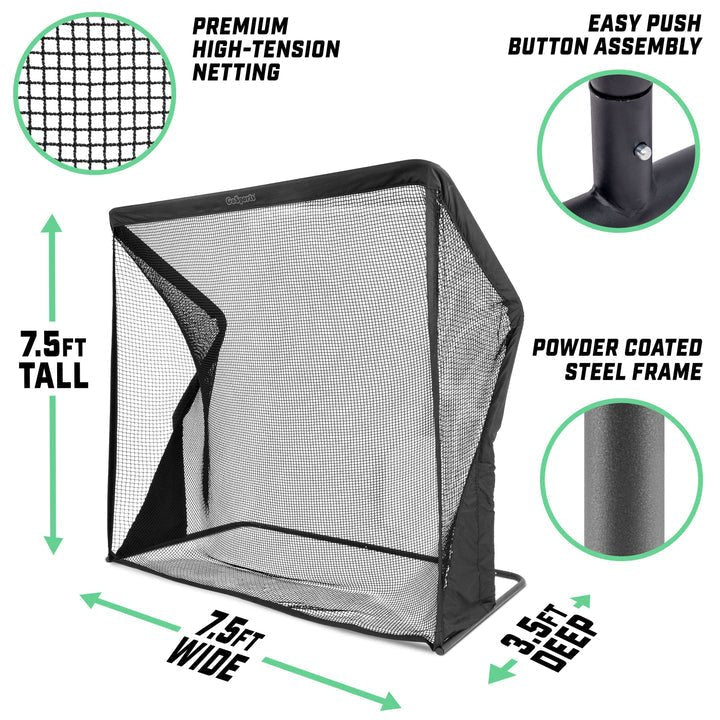 GoSports ELITE Golf Practice Net with Steel Frame 7 ft Size - ALLBGT
