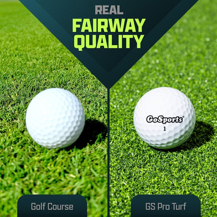 Close-up turf quality shot of GoSports Golf Hitting Mat - Pro 5x5 ft Octagon  - ALLBGT