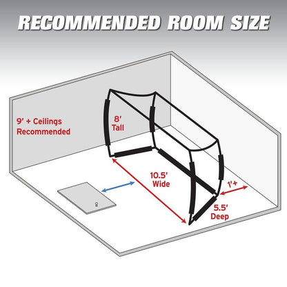 GoSports Range Cage 10 ft x 8 ft Golf Hitting Net with Simulator Impact Screen - ALLBGT