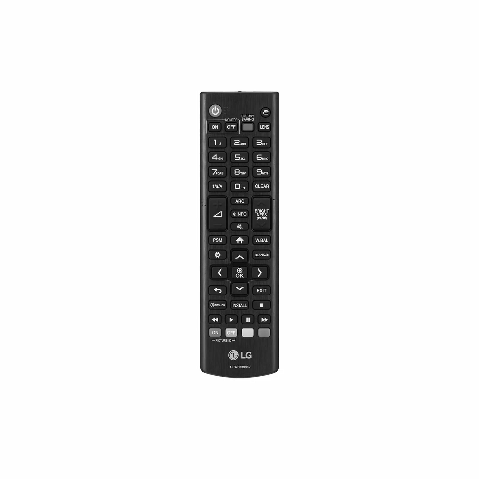 LG ProBeam projector remote control with full navigation and settings buttons for easy projector adjustment and operation - ALLBGT