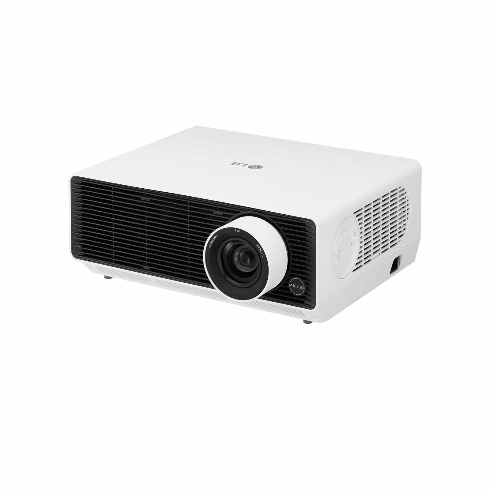 LG ProBeam BU53RG 4K UHD short throw laser projector perspective view lens detail - ALLBGT