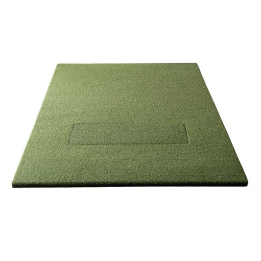 SIGPRO Softy LITE 4x7 golf mat full view with integrated hitting strip and seamless turf surface for indoor golf simulator