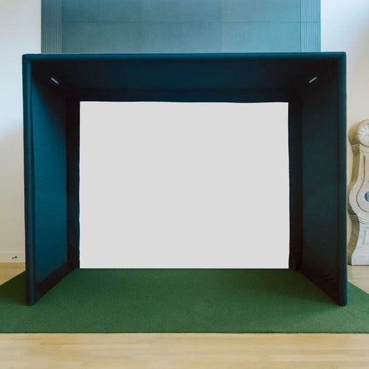 SIGPRO Commercial Enclosure front view with impact screen and indoor hitting area setup - ALLBGT