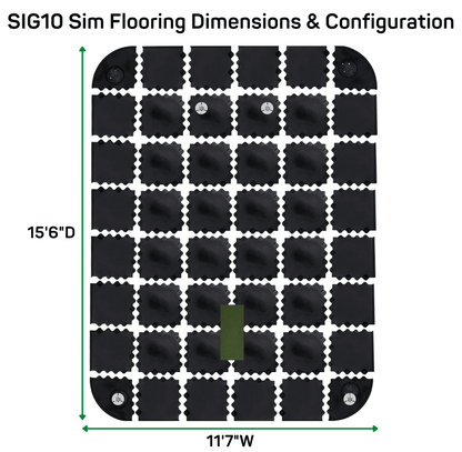 SIG10 simulator flooring dimensions with putting cup layout - ALLBGT