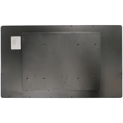 Back view of SurfThing 32-inch 4K touchscreen monitor showing metal rear panel with VESA mounting patterns - ALLBGT