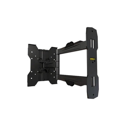 Articulating wall mount for computer monitors showing extended swing arm and multi-joint adjustment 
