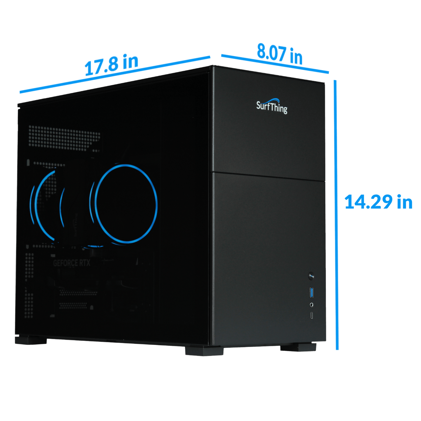 SurfThing Performance desktop Golf Simulator Computer case - ALLBGT