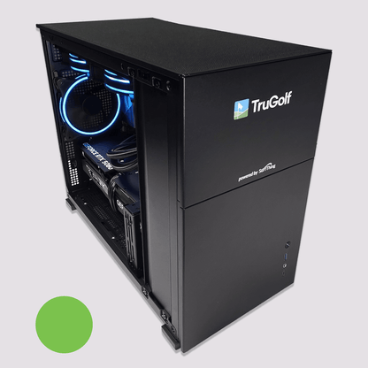 TruGolf Max+ Technology Golf Simulator gaming PC side angle view | ALLBGT