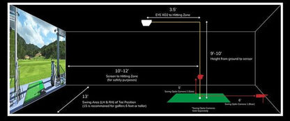 Uneekor EYE XO2 Launch Monitor | Overhead Golf Simulator with Advanced Swing & Ball Data - ALLBGT